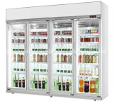 Glass Door Beverage Refrigerator for Supermarket Equipment with Ce