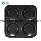 4cup Carbon Steel Model Non-Stick Round Muffin Pan