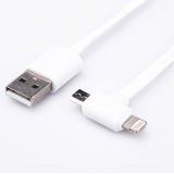 New Design Creative 2 in 1 T Type Flat USB Cable (ERA-33)