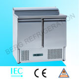 Two Door Commercial Sandwich Counter Refrigerator with Ce