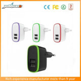 Mobile Phone Accessories 2A Dual USB Port Wall Charger, EU Plug Travel Charger for iPhone6