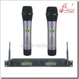 Dual Receiver Wholesale Price FM UHF Mic Wireless Microphone (AL-2200UM)