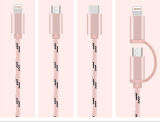 2 in 1 Braided Charging USB Cable for Samsung and iPhone