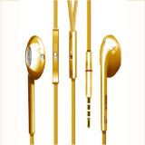 Luxury Gold Color Earphone with Remote