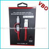 Mfi Certified 2 in 1 Aluminum Shell USB Data Cable for Smartphone (CSI-090)