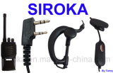 Black Cable Earphone with Speaker for Kenwood Tk-353