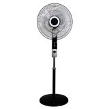 16 Inch Stand Fan with Round Base, 5 Leaf as Blades, Copper Motor