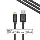 for Apple Mfi Certified 1m 3.3ft Flat Noodle USB Cable for iPhone 6 with C48 Chip 8 Pin Connector Data Charger Cable for iPad
