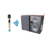 Professional Wireless Handheld Microphone and Brown Speaker System