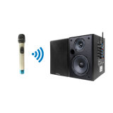 Professional Wireless Handheld Microphone and Black Speaker System