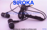 Round Strong Cable Metal Stereo Earphone with Volume Control