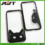 Custom Design Black Soft Frame Crystal Mobile Phone Case for iPhone6 (RJT-0206)