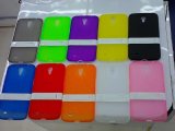 Phone Parts for Samsung I9100, Phone Cover Skew Lattice Metal Shell, PU Leather