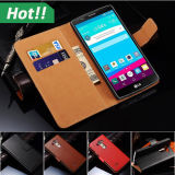 Genuine Leather Flip Wallet Phone Case Cover for LG G4