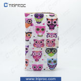 OEM Customzied Picture PU Leather Cell Phone Cover for Samsung Galaxy S4 (owl 03)