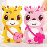 3D Cute Bigeyes Sika Deer Silicone Case Cover for iPhone 6 6 Plus