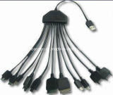 10-in-1 USB Data Cable for Mobile Phone, iPhone, PDA, Digital Camera and Sony's PSP