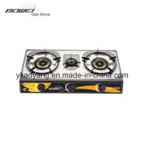 Three Burner Gas Stove with Color Steel Cook Top