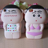 Protective Silicon Case Mobile Phone Case with Crayon Shin-Chan for iPhone 4S