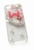 Cute Pink Bowknot Back Shell for iPhone (MB1190)