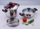 304 S/S Pressure Cooker With Steamer and Pot (MSF-612) 