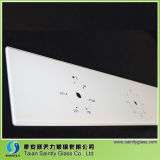 Long Tempered Glass with White Silk Screen Printing and Holes
