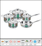 Stainless Steel Cookware with Color Pattern