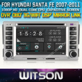 Witson Car DVD Player for Hyundai Santa Fe 2007-2011 (W2-D8268Y) CD Copy with Capacitive Screen Bluntooth 3G WiFi OBD DSP