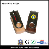 Factory Price Wood Swivel USB Flash Drive (USB-WD334)