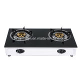 2 Burners Tempered Glass Top Stainless Steel Table Top Gas Cooker/Gas Stove