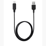 Round Black USB 2.0 Am to USB Type C Cable