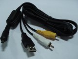 Camera USB & AV Cable 8 pin for Panasonic, Olympus, Nikon, Minolta, Sony, FUJI, Pentax, etc
