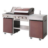 Color Outdoor Use Gas Barbecue Kitchen with Sink