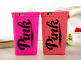 3D Pink Cup Soft Rubber Silicone Phone Cover for iPhone6