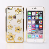 Golden Flower Crystal Rhinestone Diamond Cell Phone Case Cover for iPhone