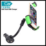 Universal Dual USB Car Charger Holder for Mobile Phone GPS