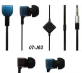 Top Quality Flat Cable Metal Earphone with Mic