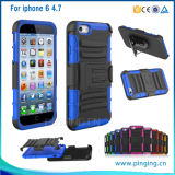 PC+Silicone Kickstand Belt Clip Phone Cover for iPhone 5 6 6plus