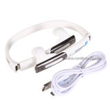 Black/White Light and Slim Foldable Bluetooth Stereo Headset
