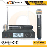 Hot Sale! Professional Cordless Microphone System with Two Channels