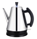 CE 1.5L Hot Sell Home Appliance Quick Boil 360 Degree Cordless Pyramid Kettle Stainless Steel Removable Lid Gooseneck