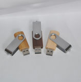 Factory Supply Swivel Wooden USB Flash Drive