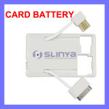 Portable External Powerbank Card Battery for iPhone 4 4s iPod, LED Light USB Charger Cable (BATTERY-415)