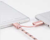 2 in 1 Braided Fabric USB Sync Data Charger Cable for iPhone Samsung
