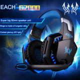 Each G2000 Over-Ear Game Gaming Headphone Headset Earphone Headband with Mic Stereo Bass LED Light for PC Game