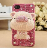 Hot Handmade Beige Pig Bling for Cell Phone for iPhone 6 Plus Case Cover Skin for iPhone6 Plus