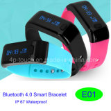 IP 67 Waterproof Bluetooth 4.0 Smart Bracelet (E01)