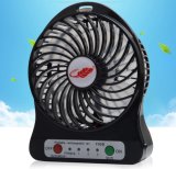 2016 Promotional Mini USB Portable Charging Fan with LED Torch