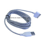 Light Blue Color Nylon USB Cable for Micro Phone (RHE-A3-004)