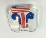 Flag Earphone for iPhone 5 with Remote and Mic